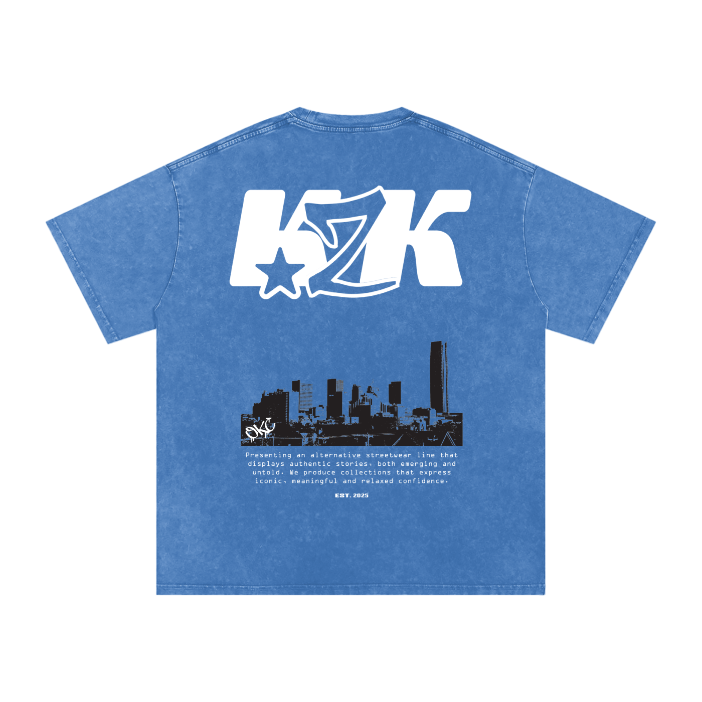 Snow Washed Oversized Cotton T-Shirt