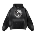 WORLDWIDE - Down to Earth, Vintage Washed Frayed Fleece Hoodie