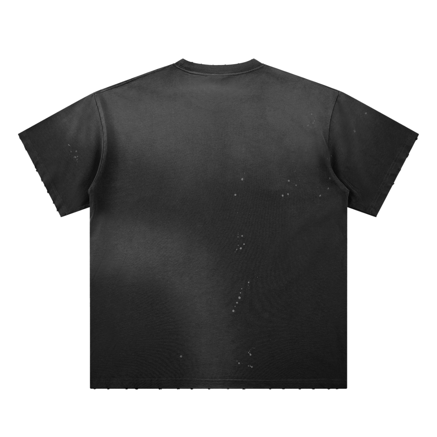 WORLDWIDE - Down to Earth, Hand-Frayed Sunfade Paint Splatter T-Shirt