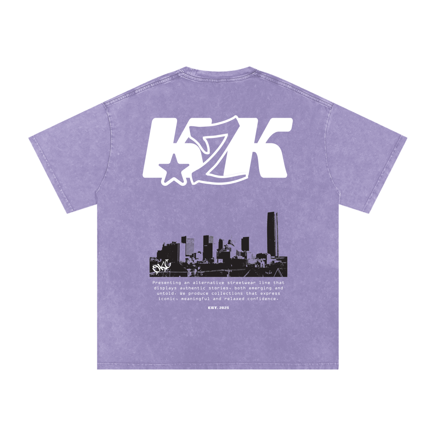 Snow Washed Oversized Cotton T-Shirt