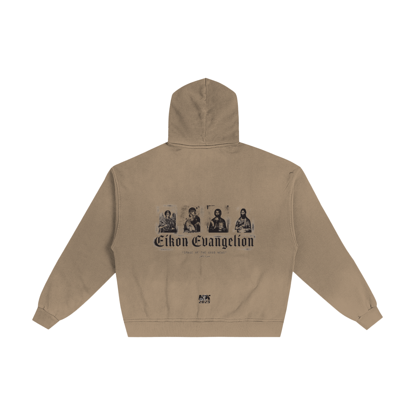 ICONOSTASIS - Eikon Evangelion, Hand-Frayed Sunfade Zip Hoodie