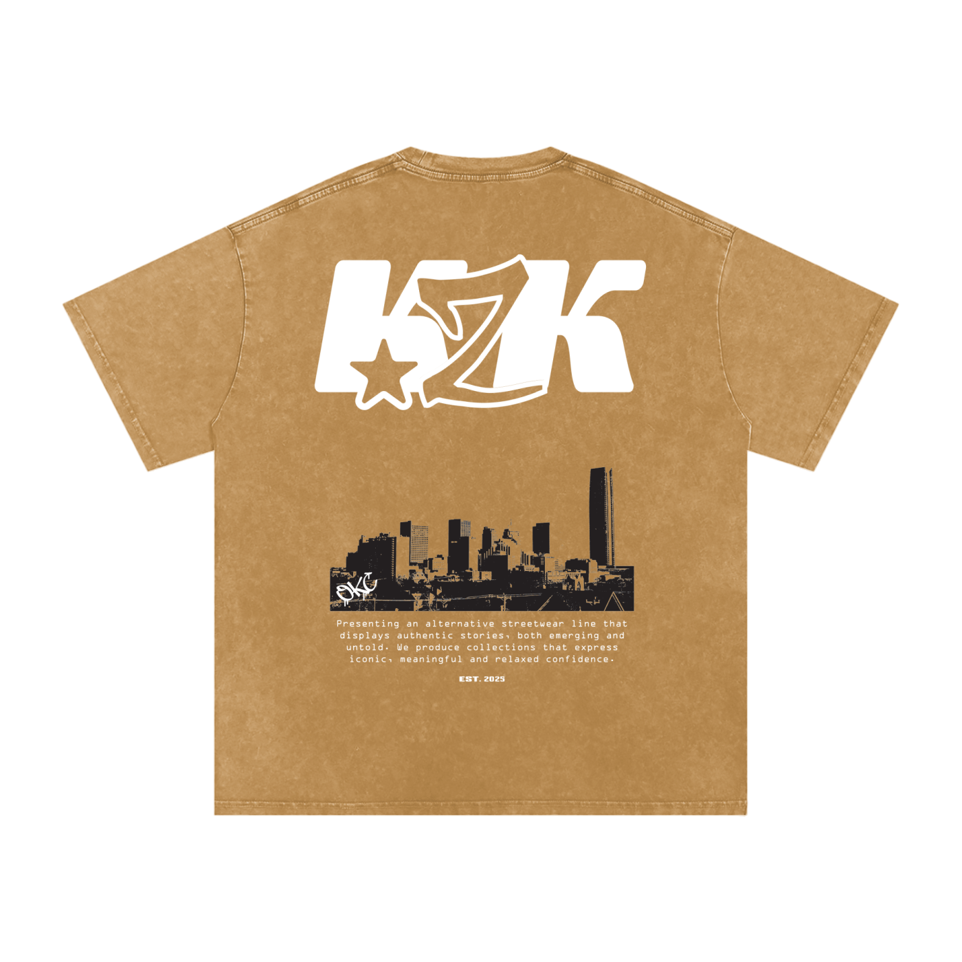 Snow Washed Oversized Cotton T-Shirt